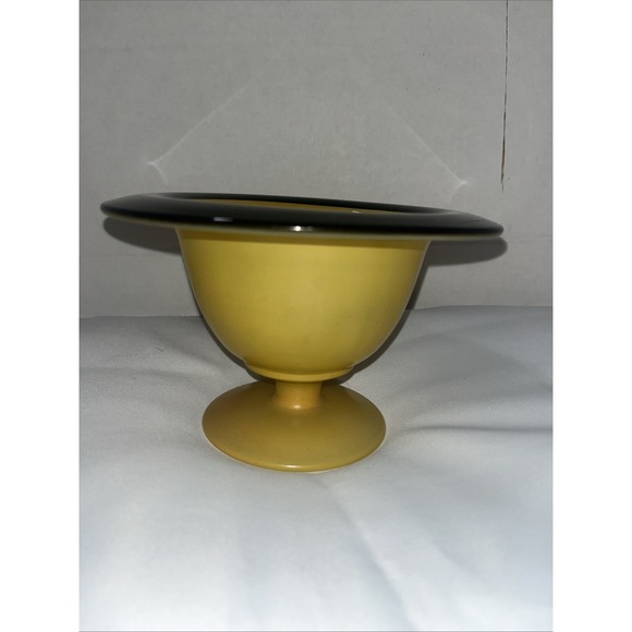 Unmarked Other - Czech Bohemian Art Glass Footed Centerpiece Pedestal Bowl Vase Compote 7"
